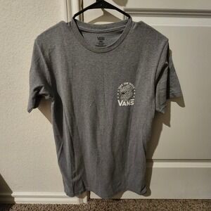 Vans "Off The Wall" Bulldog Graphic T-Shirt Gray Mens Small
